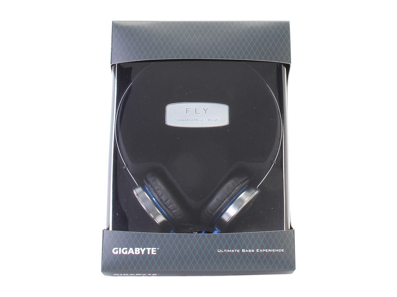 Gigabyte Black GP-FLY 3.5mm Connector Binaural Lightweight Super Bass on-Ear Headset